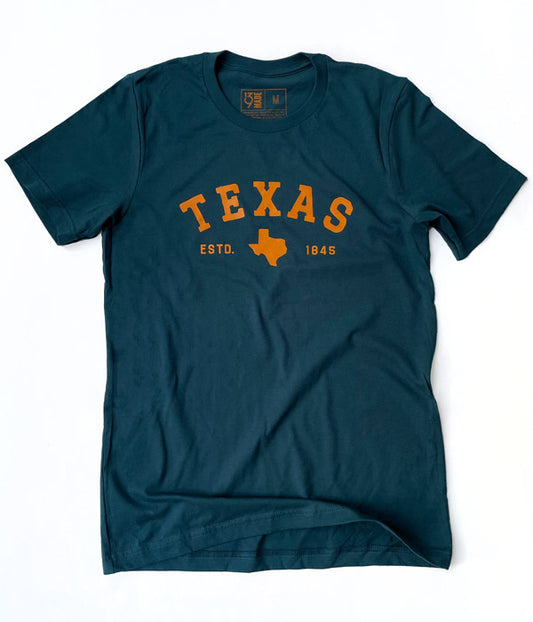 Texas 1845 Tee - Atlantic