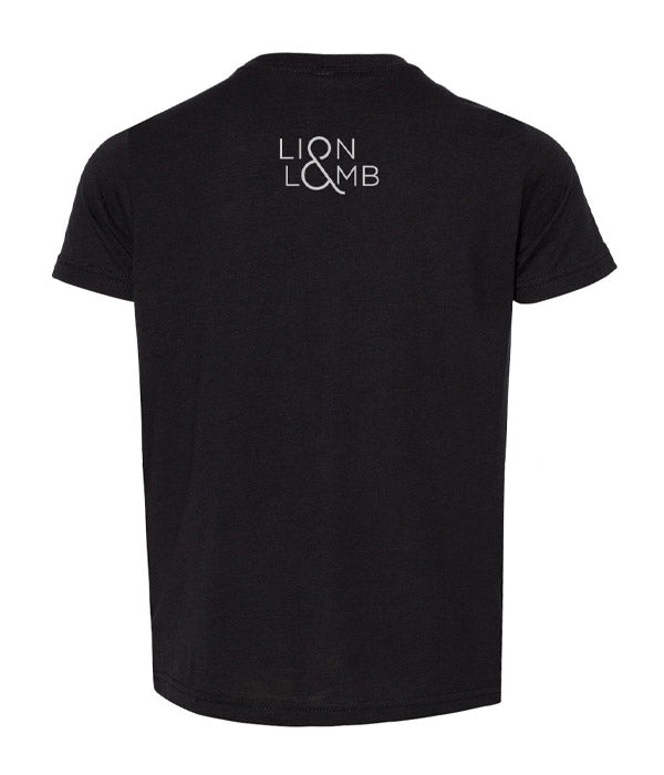 Lion & Lamb Youth Tee – Solid Black