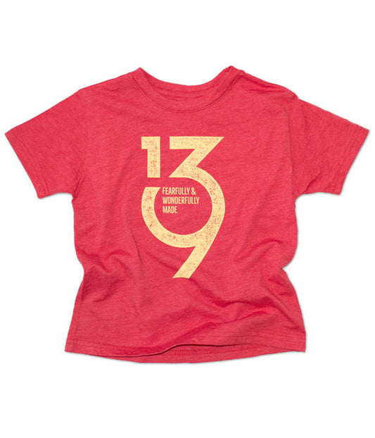 Kids Psalm 139 Tee – Red