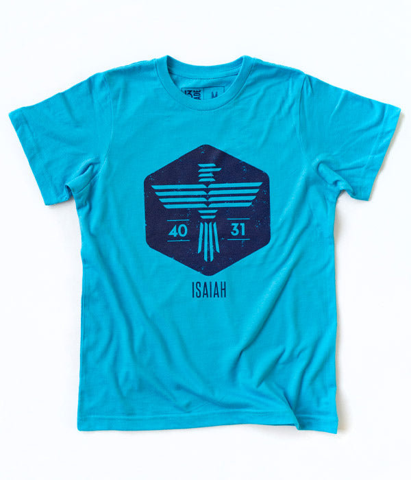 Isaiah Eagle – Turquoise Youth Tee