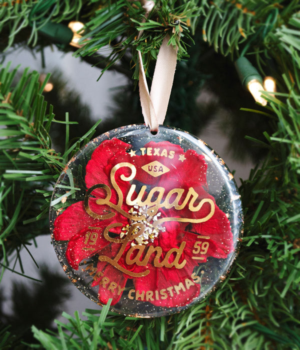 Sugar Land Christmas Ornament - Red